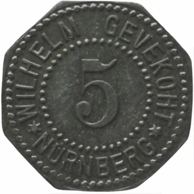 5 Pfennigs - Nürnberg (Wilhelm Gevekoht) ND front