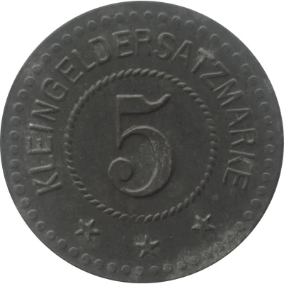 5 Pfennigs - Oberneuhüttendorf (Eduard Froeb) ND back