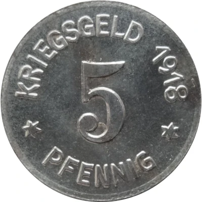 5 Pfennigs - Oels Kaufmännischer Verein back