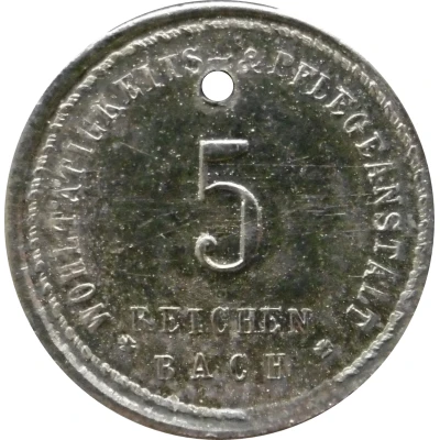 5 Pfennigs - Reichenbach (Wohltätigkeits and Pflegeanstalt) ND front