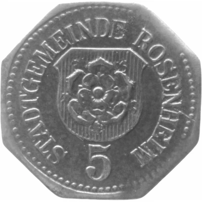 5 Pfennigs - Rosenheim front