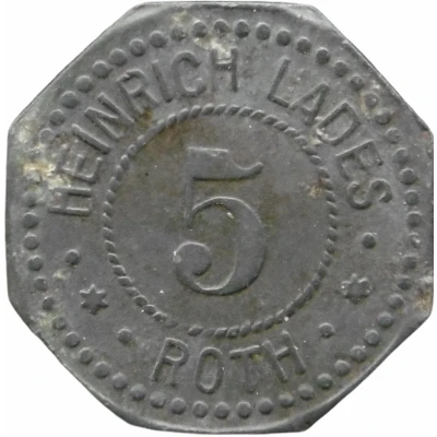 5 Pfennigs - Roth (Heinrich Lades) ND front