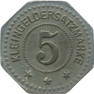 5 Pfennigs - Rothenkirchen (Porzellanfabrik Ernst Metzler) ND back