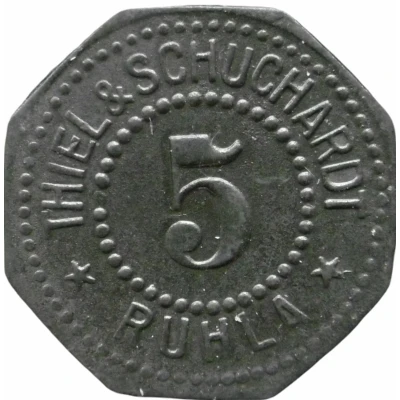 5 Pfennigs - Ruhla (Thiel and Schuchardt) ND front