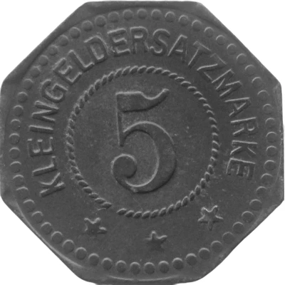 5 Pfennigs - Saargemünd back