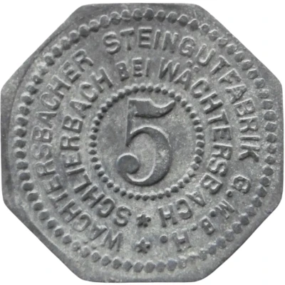 5 Pfennigs - Schlierbach (Wächtersbacher Steingutfabrik G.M.B.H.) ND front