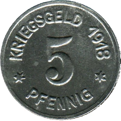 5 Pfennigs - Siegen back