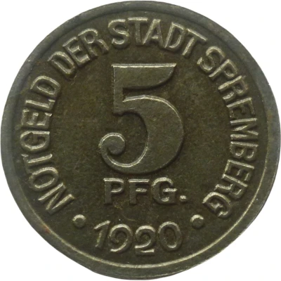 5 Pfennigs - Spremberg front