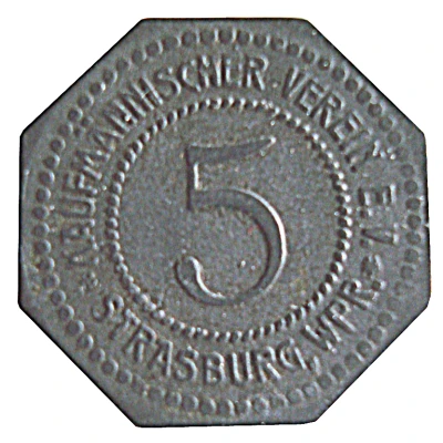 5 Pfennigs - Strasburg (Kaufmännischer Verein E. V.) ND front