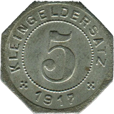 5 Pfennigs - Tübingen back