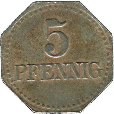 5 Pfennigs - Warburg back