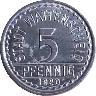 5 Pfennigs - Wattenscheid front