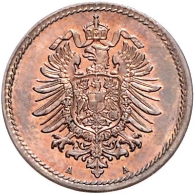 5 Pfennigs - Wilhelm I type 1 - large shield - Pattern front