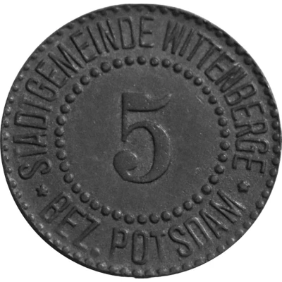 5 Pfennigs - Wittenberge front