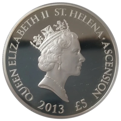 5 Pounds - Elizabeth II Garter Day; Silver Proof front