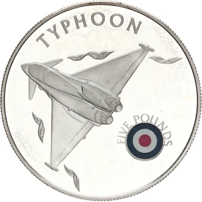 5 Pounds - Elizabeth II Typhoon back