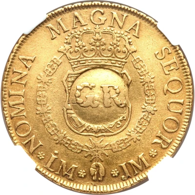 5 Pounds - George II FERDIND VI D G HISPAN ET IND REX ND back