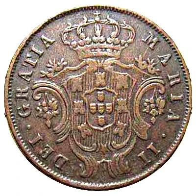 5 Réis - Maria II front