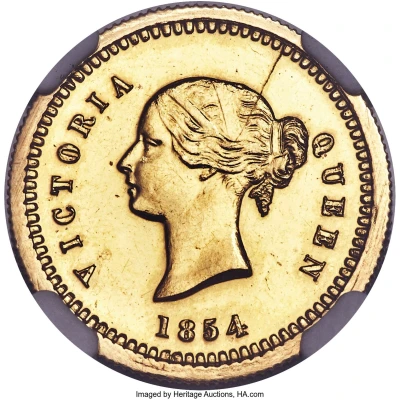 5 Rupees - Victoria 1854 Gold Set front