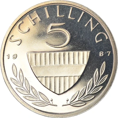 5 Schilling Copper-nickel back