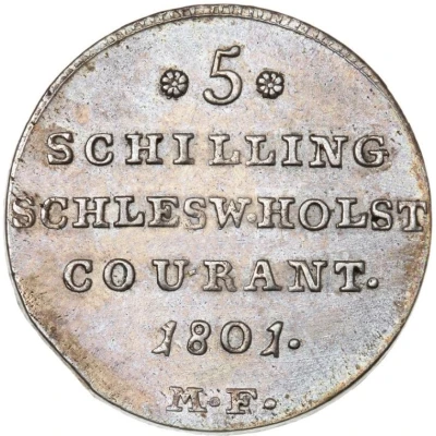 5 Schilling Courant / 1⁄12 Speciesthaler - Christian VII back