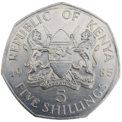 5 Shillings Copper-nickel front