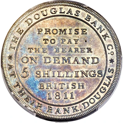 5 Shillings Douglas Bank back