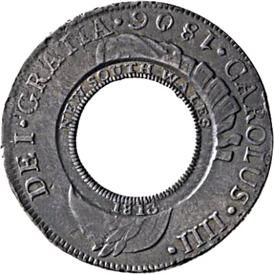 5 Shillings - George III - Holey Dollar New South Wales Colony front