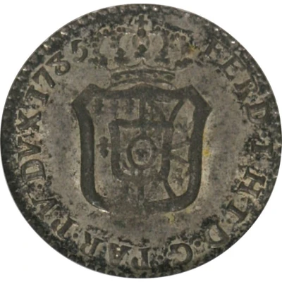 5 Soldi - Ferdinand Parma; Bourbon-Parma arms front