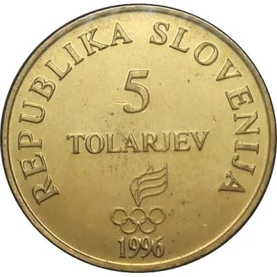 5 Tolarjev Olympics centennial front