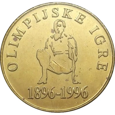 5 Tolarjev Olympics centennial back