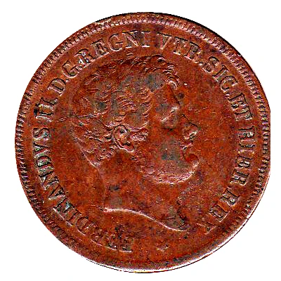 5 Tornesi - Ferdinando II front