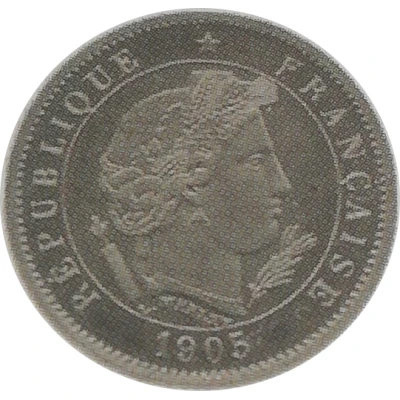 5 centimes Essai en nickel de Merley, type I listel large front