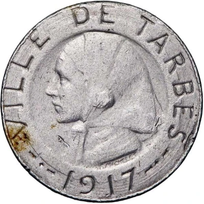 5 centimes - ville de Tarbes [65] - Essai front