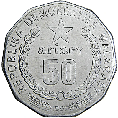 50 Ariary motto A front