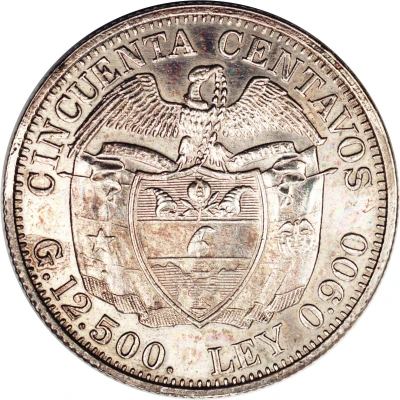 50 Centavos Piedfort back