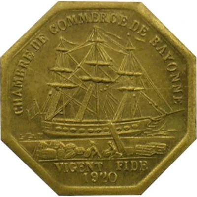 50 Centimes - Chambre de Commerce - Bayonne [64] Brass front