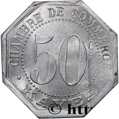 50 Centimes - Chambre de commerce - Kayes back