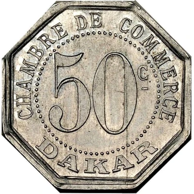 50 Centimes Dakar back