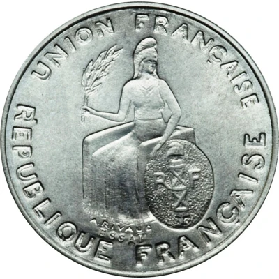 50 Centimes Essai aluminium, raised rim front