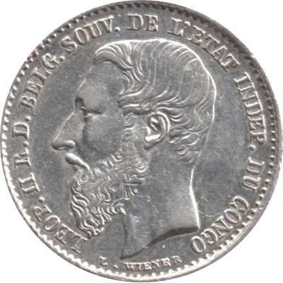 50 Centimes - Léopold II front