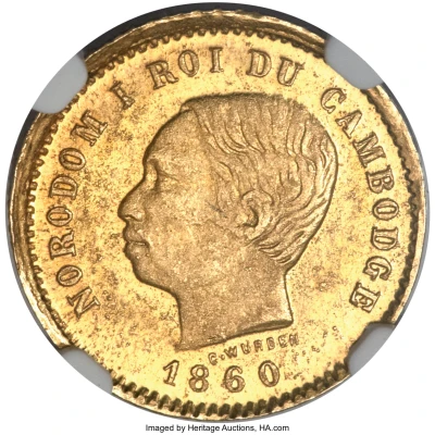 50 Centimes - Norodom I Pattern ND front