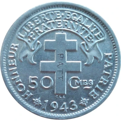 50 Centimes Pattern back