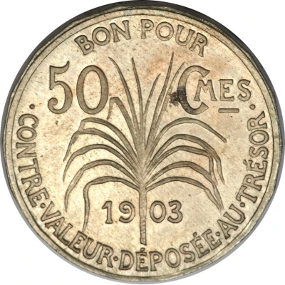 50 Centimes Piedfort back