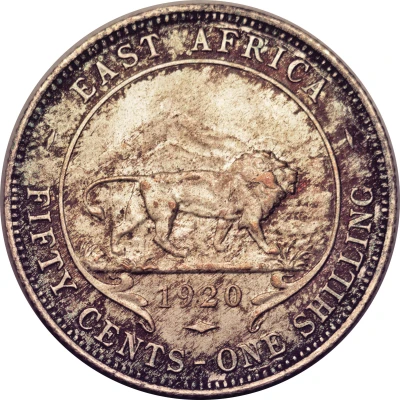 50 Cents / 1 Shilling - George V back