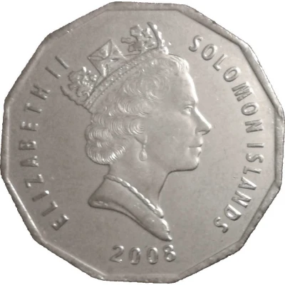 50 Cents - Elizabeth II 3rd portrait; magnetic front