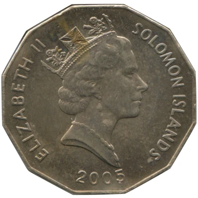 50 Cents - Elizabeth II 3rd portrait; non-magnetic front