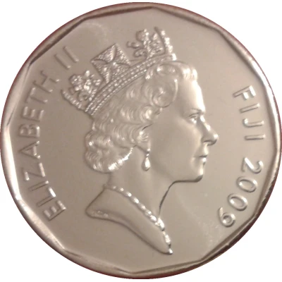 50 Cents - Elizabeth II 3rd portrait front