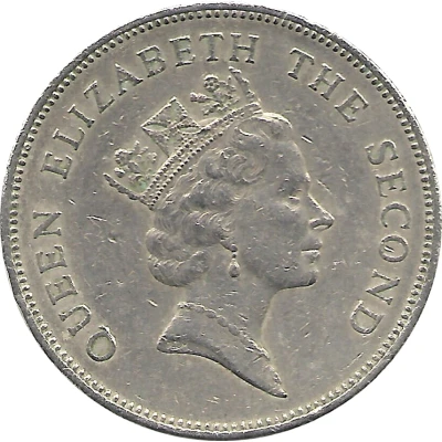 50 Cents - Elizabeth II 3rd portrait front