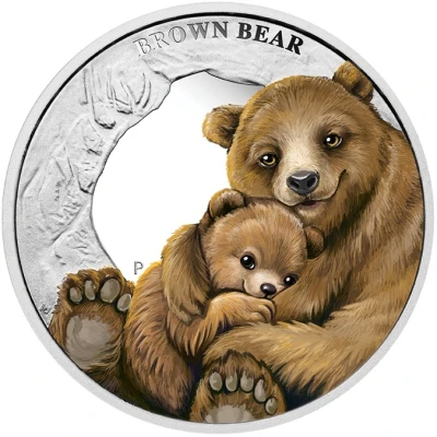 50 Cents - Elizabeth II Brown Bear back